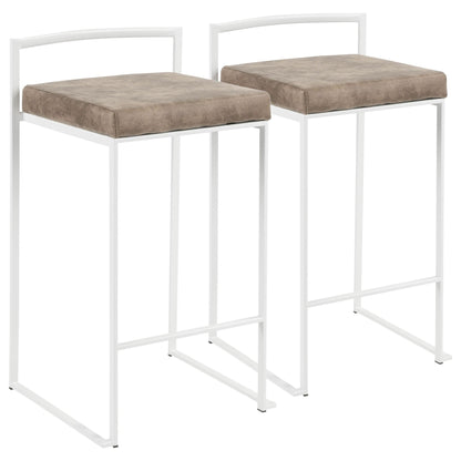 Majestic Office Furniture Stacker 26" Fixed-Height Counter Stool - Set of 2