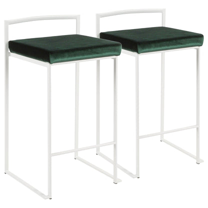 Majestic Office Furniture Stacker 26" Fixed-Height Counter Stool - Set of 2