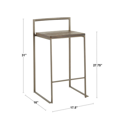 Majestic Office Furniture Stacker 26" Fixed-Height Counter Stool - Set Of 3