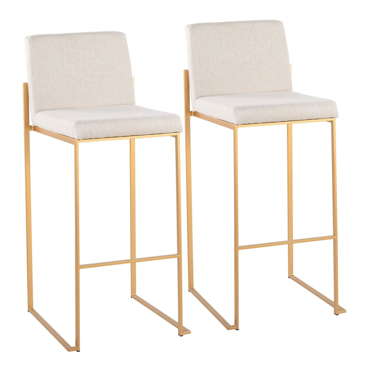 Majestic Office Furniture High Back 30" Fixed-Height Barstool - Set of 2