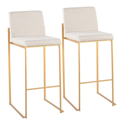 Majestic Office Furniture High Back 30" Fixed-Height Barstool - Set of 2