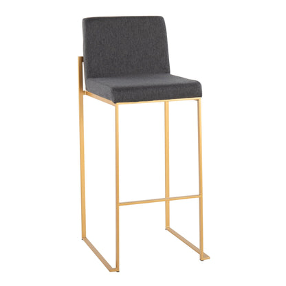 Majestic Office Furniture High Back 30" Fixed-Height Barstool - Set of 2