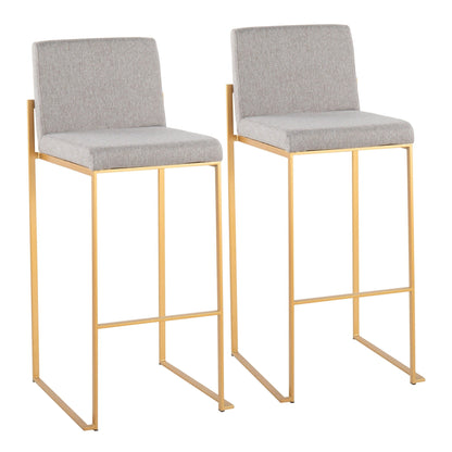 Majestic Office Furniture High Back 30" Fixed-Height Barstool - Set of 2