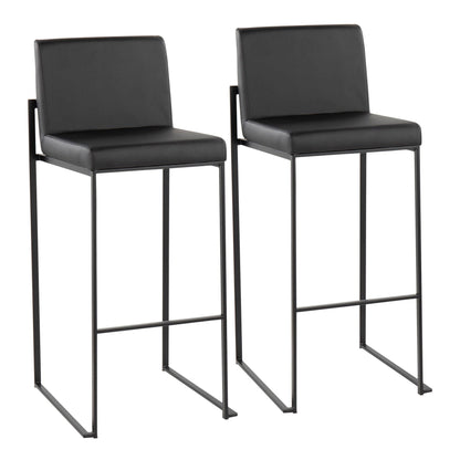 Majestic Office Furniture High Back 30" Fixed-Height Barstool - Set of 2