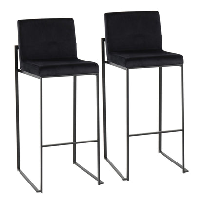 Majestic Office Furniture High Back 30" Fixed-Height Barstool - Set of 2