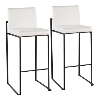 Majestic Office Furniture High Back 30" Fixed-Height Barstool - Set of 2