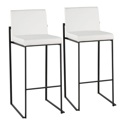 Majestic Office Furniture High Back 30" Fixed-Height Barstool - Set of 2
