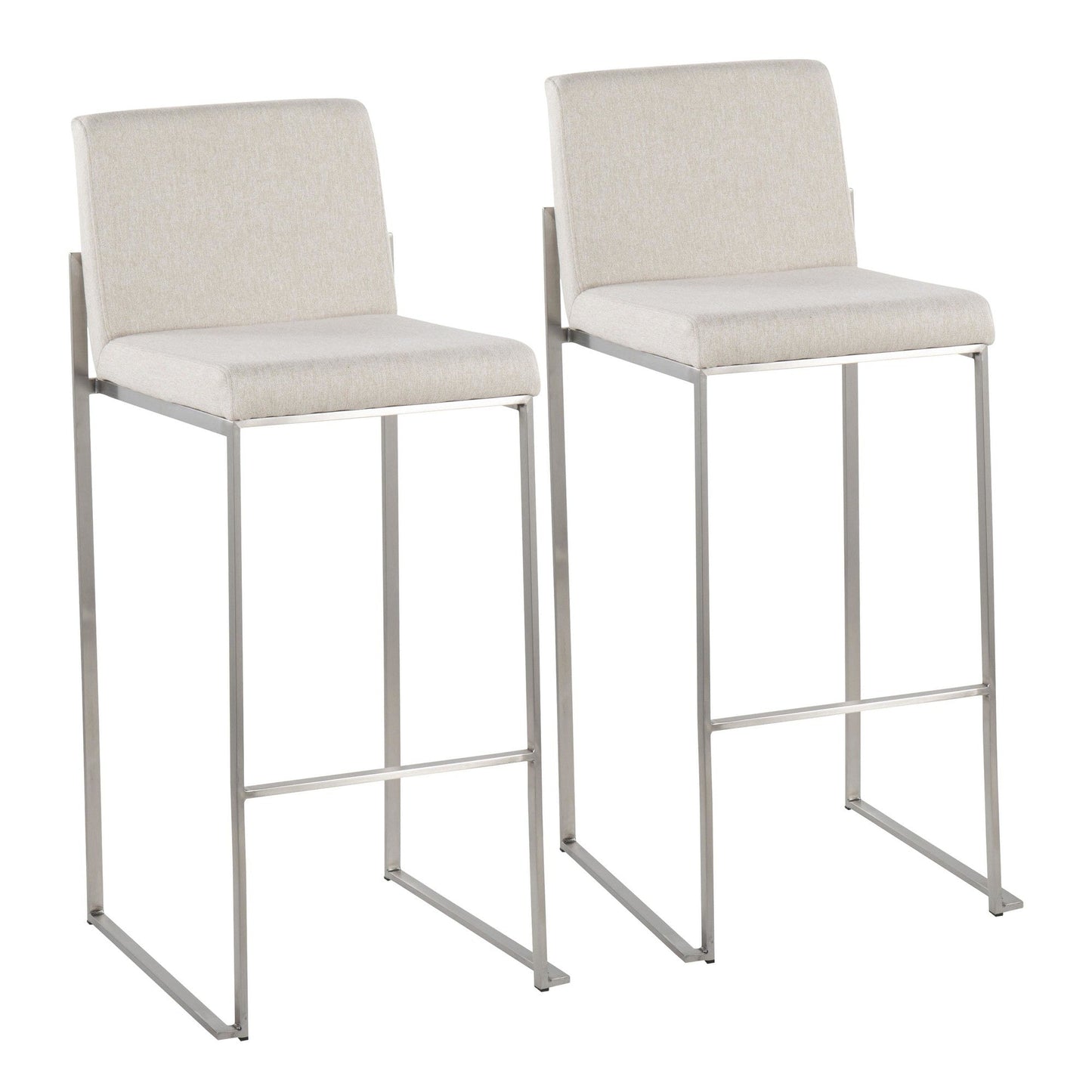 Majestic Office Furniture High Back 30" Fixed-Height Barstool - Set of 2