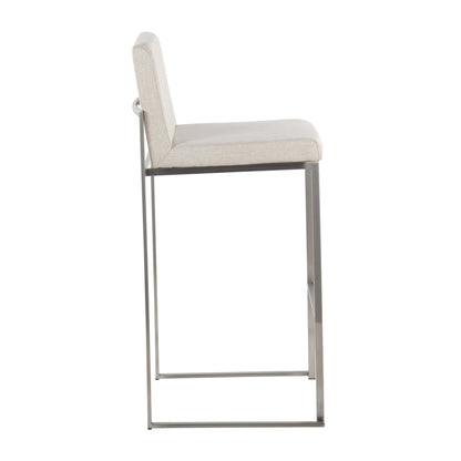 Majestic Office Furniture High Back 30" Fixed-Height Barstool - Set of 2