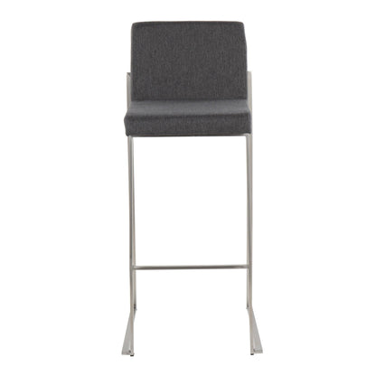 Majestic Office Furniture High Back 30" Fixed-Height Barstool - Set of 2