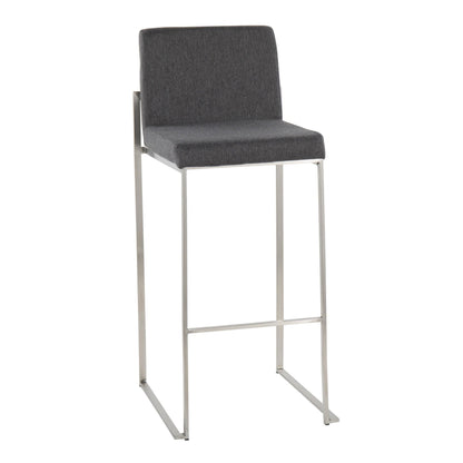 Majestic Office Furniture High Back 30" Fixed-Height Barstool - Set of 2