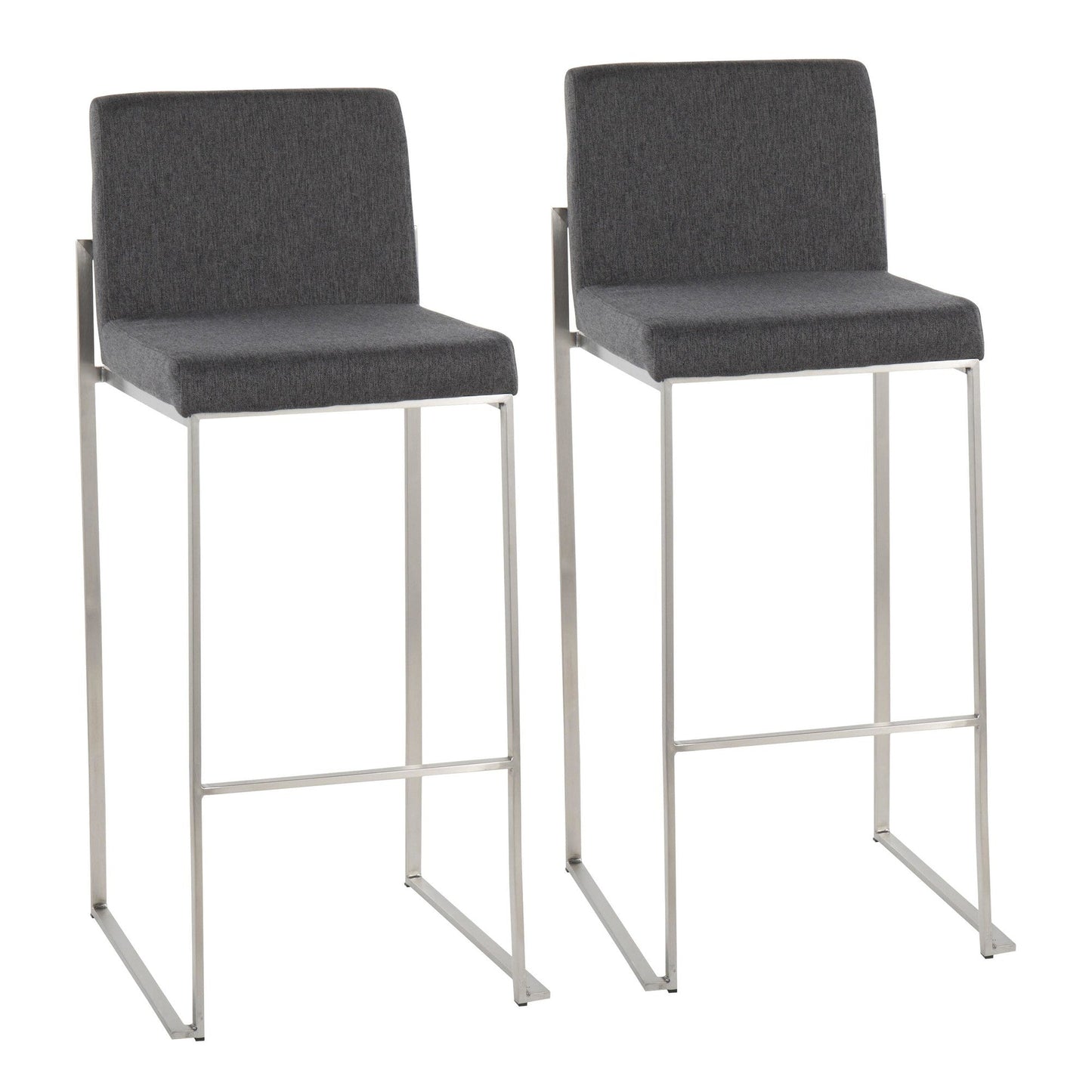 Majestic Office Furniture High Back 30" Fixed-Height Barstool - Set of 2