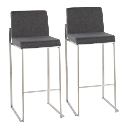 Majestic Office Furniture High Back 30" Fixed-Height Barstool - Set of 2