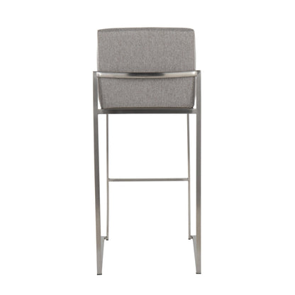 Majestic Office Furniture High Back 30" Fixed-Height Barstool - Set of 2