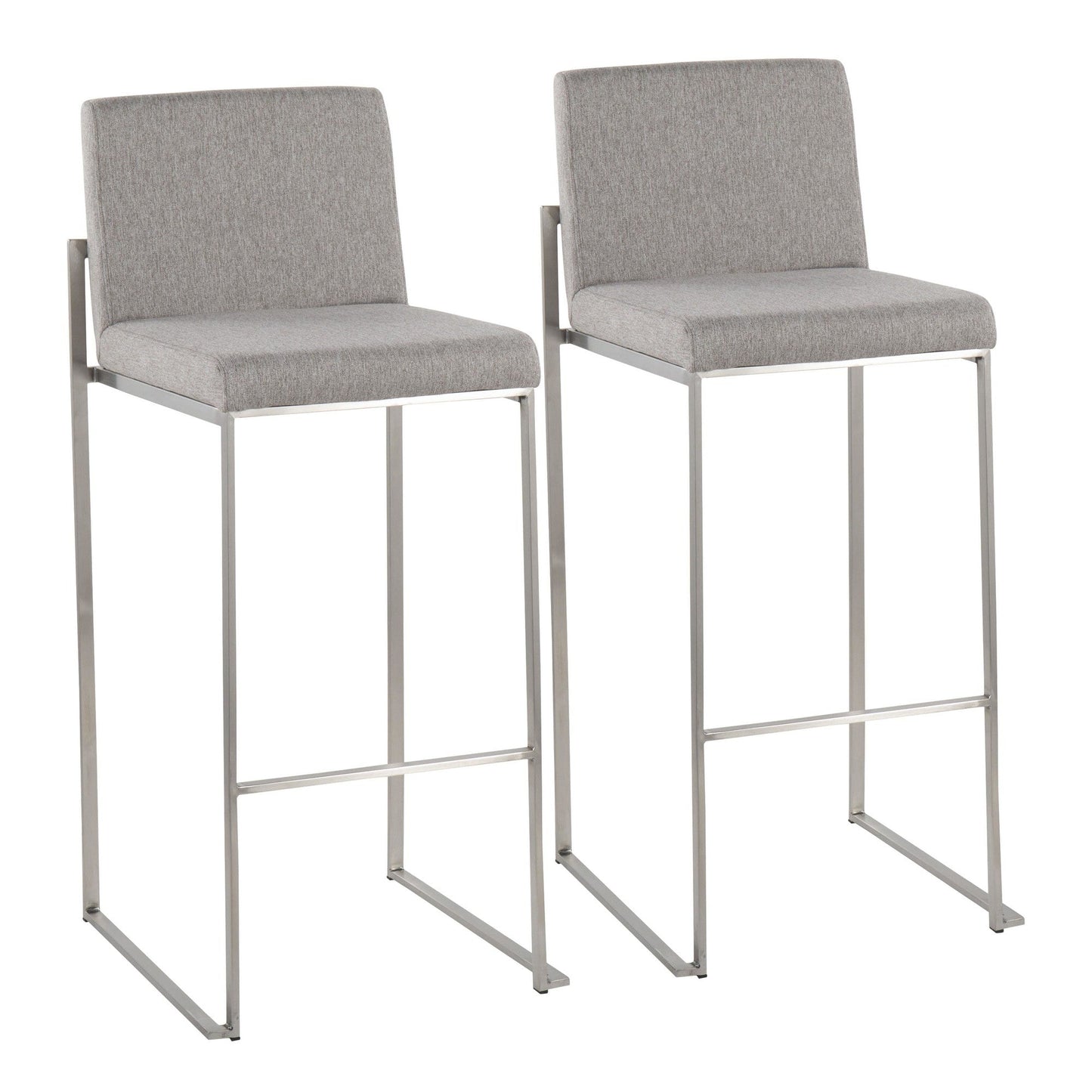 Majestic Office Furniture High Back 30" Fixed-Height Barstool - Set of 2