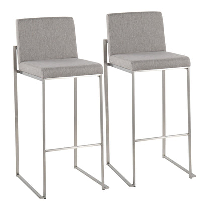 Majestic Office Furniture High Back 30" Fixed-Height Barstool - Set of 2