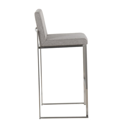 Majestic Office Furniture High Back 30" Fixed-Height Barstool - Set of 2