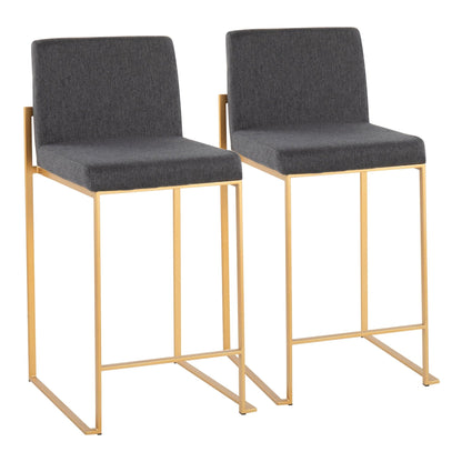 Majestic Office Furniture High Back 26" Fixed-Height Counter Stool - Set of 2