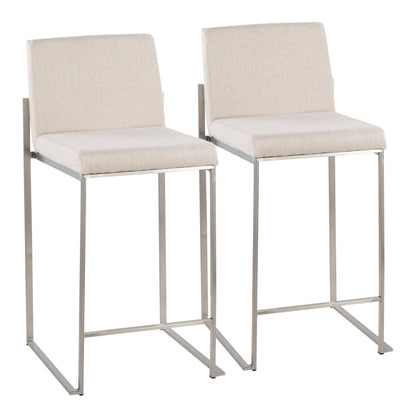 Majestic Office Furniture High Back 26" Fixed-Height Counter Stool - Set of 2