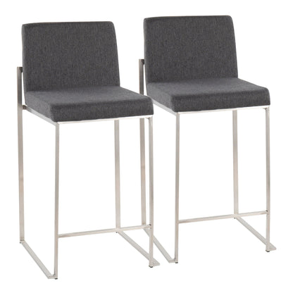 Majestic Office Furniture High Back 26" Fixed-Height Counter Stool - Set of 2