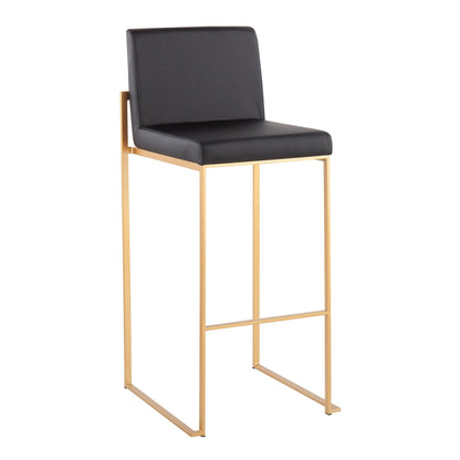 Majestic Office Furniture High Back 30" Fixed-Height Barstool - Set of 2