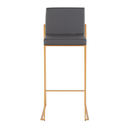 Majestic Office Furniture High Back 30" Fixed-Height Barstool - Set of 2