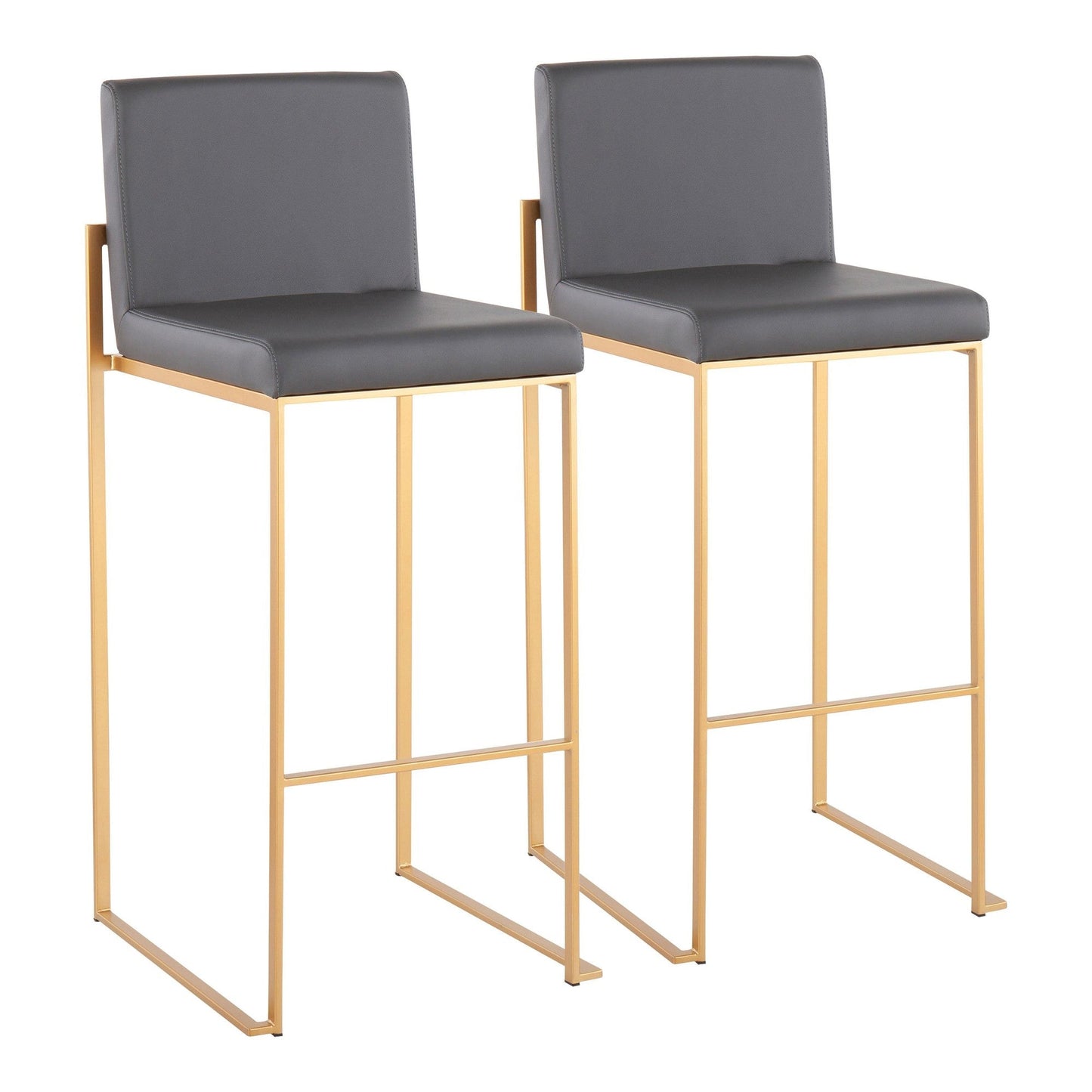 Majestic Office Furniture High Back 30" Fixed-Height Barstool - Set of 2