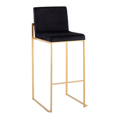 Majestic Office Furniture High Back 30" Fixed-Height Barstool - Set of 2