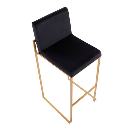 Majestic Office Furniture High Back 30" Fixed-Height Barstool - Set of 2