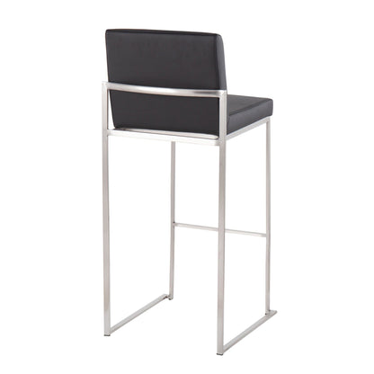 Majestic Office Furniture High Back 30" Fixed-Height Barstool - Set of 2