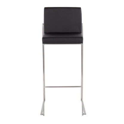 Majestic Office Furniture High Back 30" Fixed-Height Barstool - Set of 2
