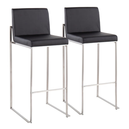Majestic Office Furniture High Back 30" Fixed-Height Barstool - Set of 2