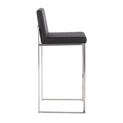 Majestic Office Furniture High Back 30" Fixed-Height Barstool - Set of 2