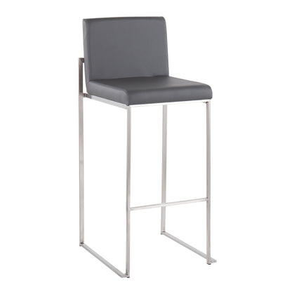 Majestic Office Furniture High Back 30" Fixed-Height Barstool - Set of 2
