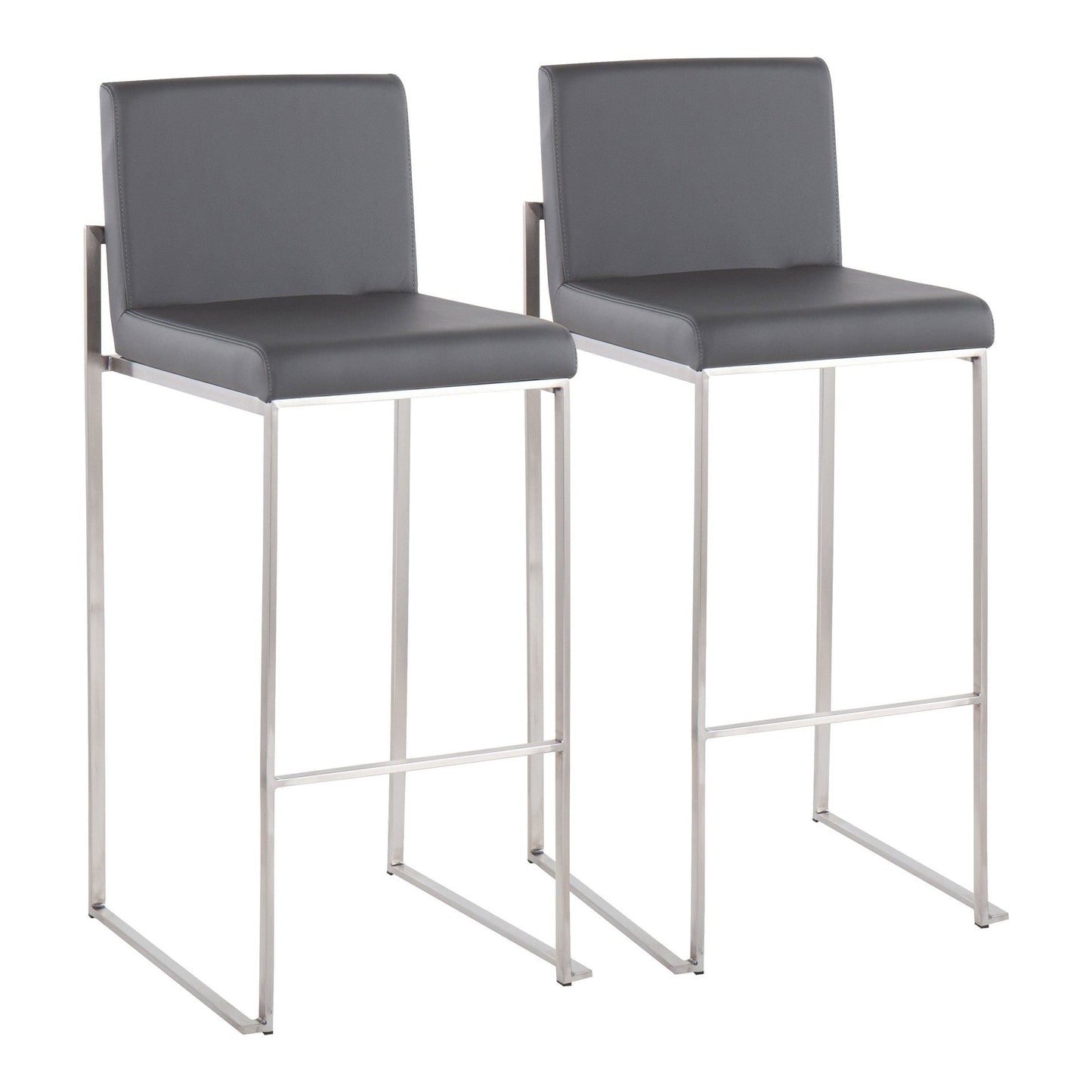 Majestic Office Furniture High Back 30" Fixed-Height Barstool - Set of 2