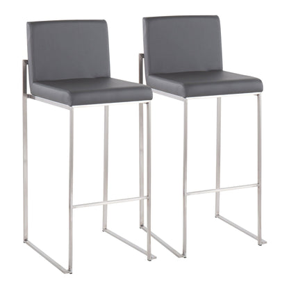 Majestic Office Furniture High Back 30" Fixed-Height Barstool - Set of 2
