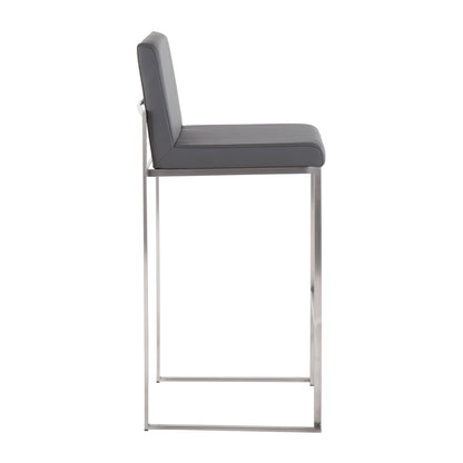 Majestic Office Furniture High Back 30" Fixed-Height Barstool - Set of 2