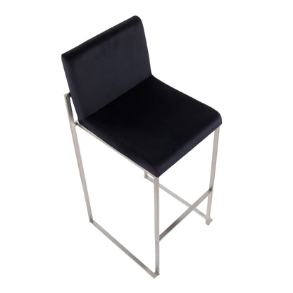 Majestic Office Furniture High Back 30" Fixed-Height Barstool - Set of 2