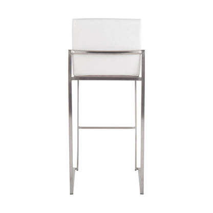 Majestic Office Furniture High Back 30" Fixed-Height Barstool - Set of 2