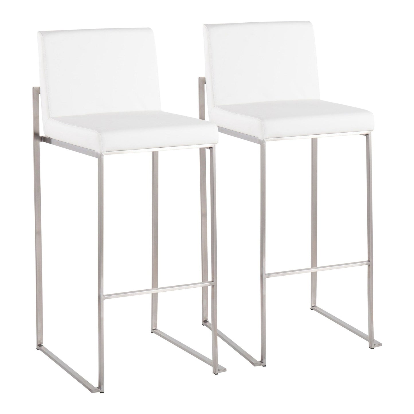 Majestic Office Furniture High Back 30" Fixed-Height Barstool - Set of 2