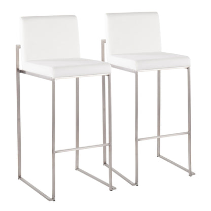 Majestic Office Furniture High Back 30" Fixed-Height Barstool - Set of 2