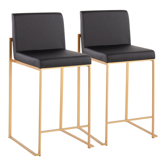 Majestic Office Furniture High Back 26" Fixed-Height Counter Stool - Set of 2