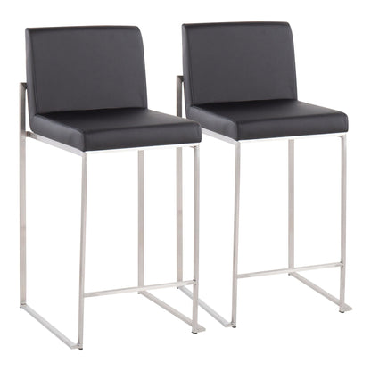 Majestic Office Furniture High Back 26" Fixed-Height Counter Stool - Set of 2
