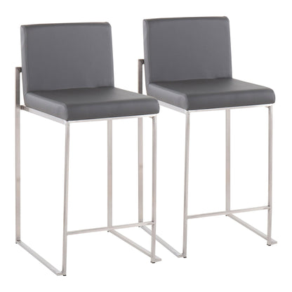Majestic Office Furniture High Back 26" Fixed-Height Counter Stool - Set of 2