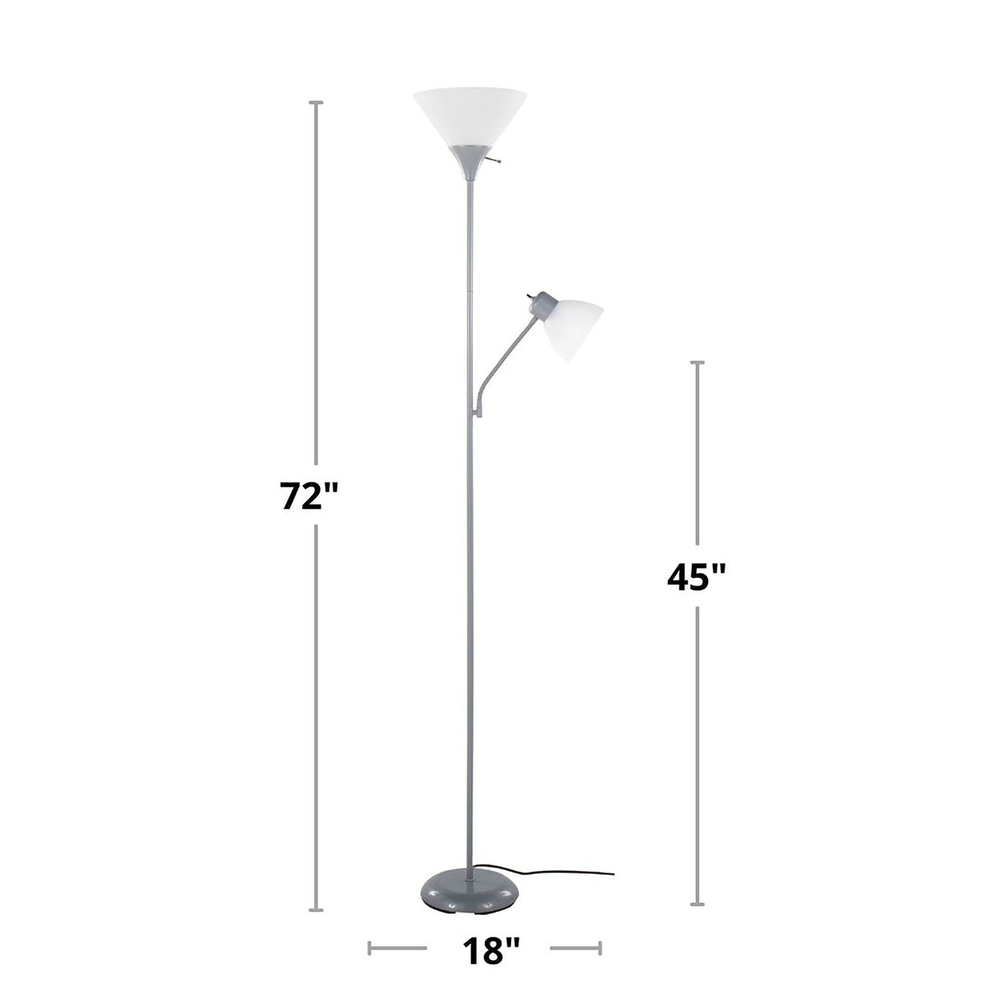 Majestic Office Furniture Pix 72" Metal Floor Lamp