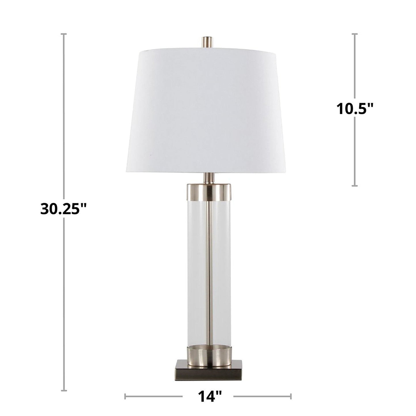 Lumisource Glacier 30" Glass Table Lamp - Set of 2