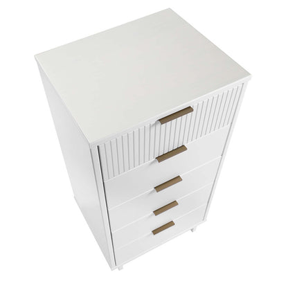 Manhattan Comfort 3-Piece Granville Dresser Set - Tall Narrow, Double Dresser, and Nightstand