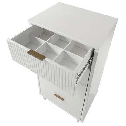 Manhattan Comfort 3-Piece Granville Dresser Set - Tall Narrow, Double Dresser, and Nightstand