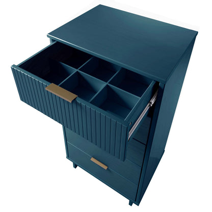 Manhattan Comfort 3-Piece Granville Dresser Set - Tall Narrow, Double Dresser, and Nightstand