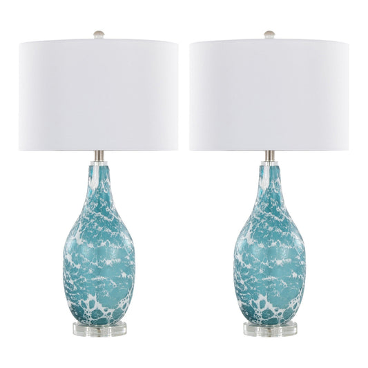 Majestic Office Furniture 29" Glass Table Lamp - Set of 2